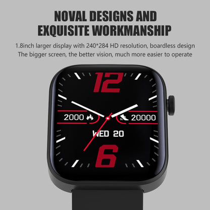Montre intelligente Bluetooth P43 avec écran TFT de 1,8 pouces, prise en charge de la surveillance de la fréquence cardiaque et de plus de 100 modes sportifs