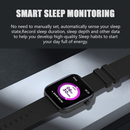 Montre intelligente Bluetooth P43 avec écran TFT de 1,8 pouces, prise en charge de la surveillance de la fréquence cardiaque et de plus de 100 modes sportifs