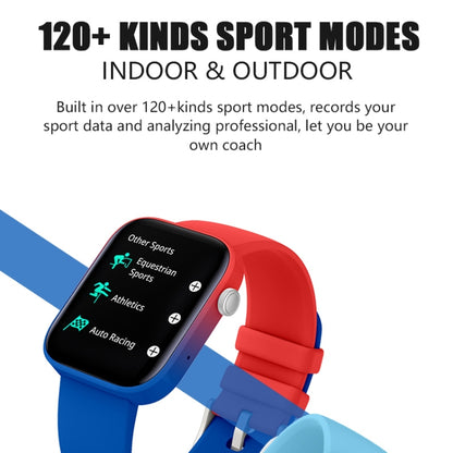 Montre intelligente Bluetooth P43 avec écran TFT de 1,8 pouces, prise en charge de la surveillance de la fréquence cardiaque et de plus de 100 modes sportifs