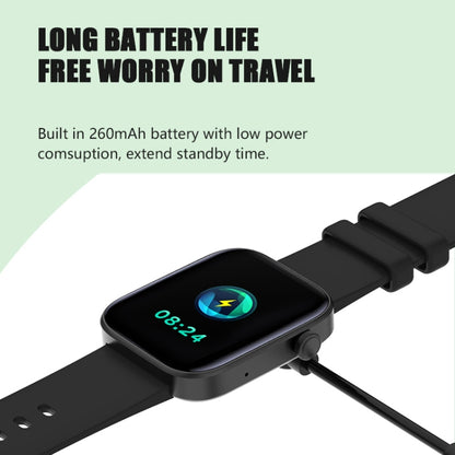 Montre intelligente Bluetooth P43 avec écran TFT de 1,8 pouces, prise en charge de la surveillance de la fréquence cardiaque et de plus de 100 modes sportifs