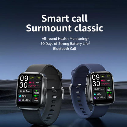 Montre intelligente de remise en forme GTS4 1,69 pouces, appel BT/fréquence cardiaque/tension artérielle/MET/température corporelle