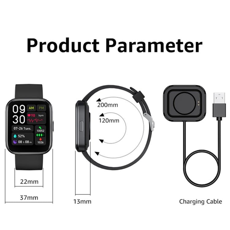 Montre intelligente de remise en forme GTS4 1,69 pouces, appel BT/fréquence cardiaque/tension artérielle/MET/température corporelle