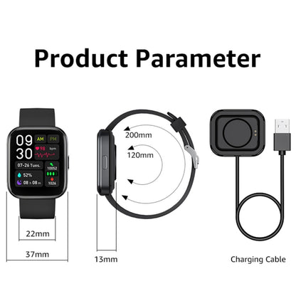 Montre intelligente de remise en forme GTS4 1,69 pouces, appel BT/fréquence cardiaque/tension artérielle/MET/température corporelle