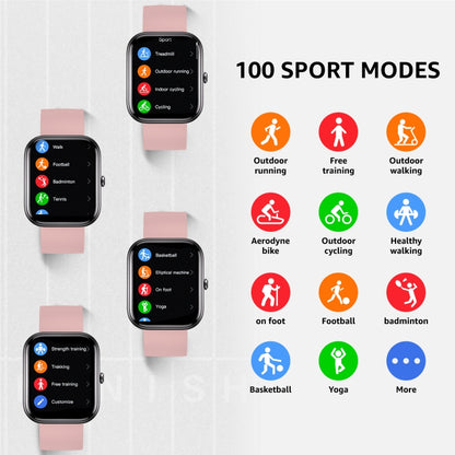 GTS5 2.0 pouces Fitness santé montre intelligente, appel BT/fréquence cardiaque/tension artérielle/MET/glycémie