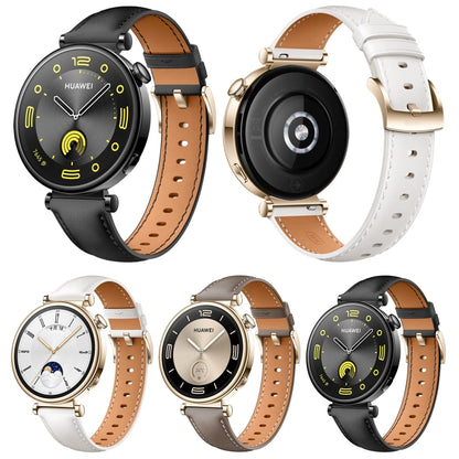 Bracelet de montre en cuir véritable de 18 mm, For Huawei Watch  GT 4
