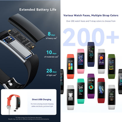 S5-4 Bracelet intelligent IP68 étanche fréquence cardiaque Sport Fitness Tracker montre intelligente