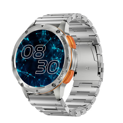LEMFO AK59 Montre intelligente à écran rond AMLOED de 1,43 pouces avec bracelet en acier