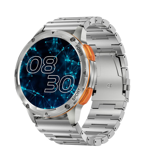 LEMFO AK59 Montre intelligente à écran rond AMLOED de 1,43 pouces avec bracelet en acier
