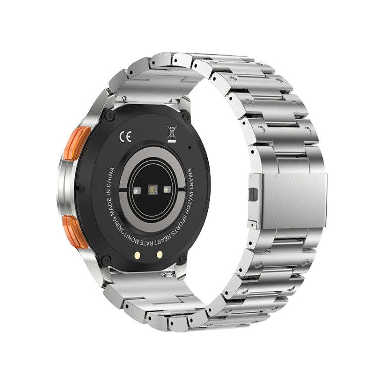 LEMFO AK59 Montre intelligente à écran rond AMLOED de 1,43 pouces avec bracelet en acier