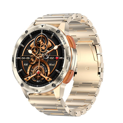 LEMFO AK59 Montre intelligente à écran rond AMLOED de 1,43 pouces avec bracelet en acier