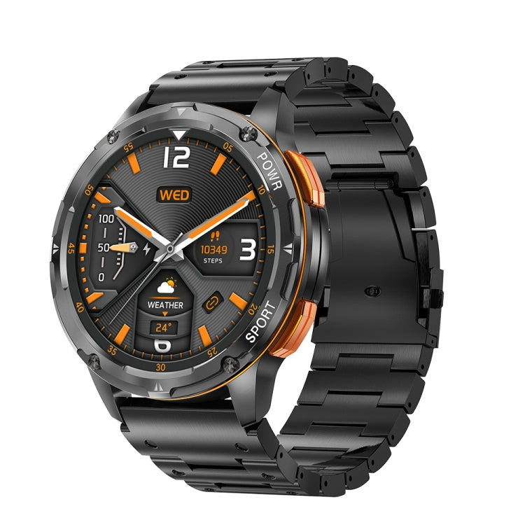 LEMFO AK59 Montre intelligente à écran rond AMLOED de 1,43 pouces avec bracelet en acier
