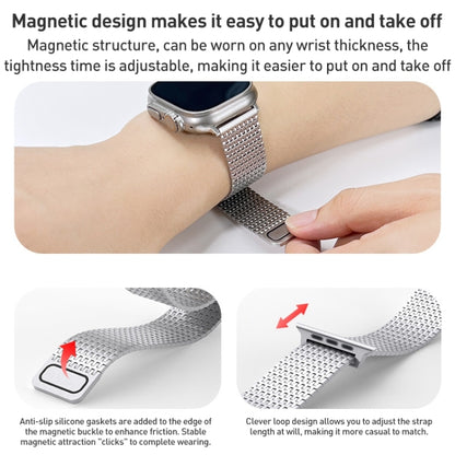 Bracelet de montre en acier inoxydable à fermoir magnétique à boucle milanaise, For Apple Watch SE 2023 44mm, For Apple Watch SE 2023 40mm, For Apple Watch Ultra 2 49mm, For Apple Watch Series 9 45mm, For Apple Watch Series 9 41mm                      ...