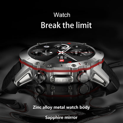 LEMFO ELF3 1,39 pouces TFT écran rond bracelet en silicone extérieur montre intelligente prend en charge la surveillance de l'oxygène dans le sang