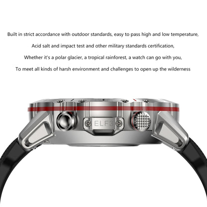 LEMFO ELF3 1,39 pouces TFT écran rond bracelet en silicone extérieur montre intelligente prend en charge la surveillance de l'oxygène dans le sang