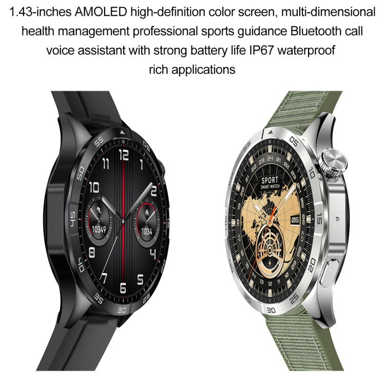 La montre intelligente à écran rond AMOLED LEMFO HK4 de 1,43 pouces prend en charge les appels Bluetooth