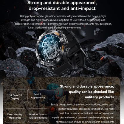 La montre intelligente à écran carré IPS LEMFO K52 de 1,39 pouces prend en charge les appels Bluetooth