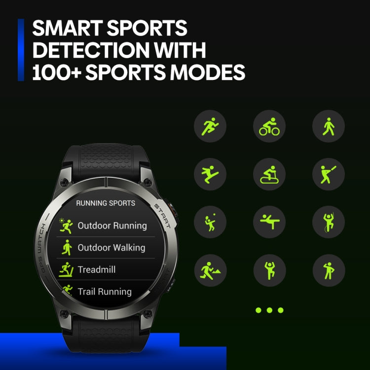 Zeblaze Stratos 3 Pro 1,43 pouces écran AMOLED montre intelligente de sport prise en charge des appels Bluetooth, Stratos 3 Pro
