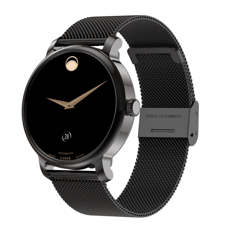 LEMFO LF35 1,43 pouces AMOLED écran rond bracelet en acier montre intelligente prend en charge la détection de l'oxygène dans le sang