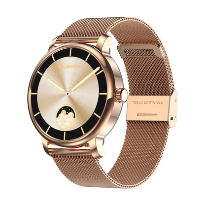 LEMFO LF35 1,43 pouces AMOLED écran rond bracelet en acier montre intelligente prend en charge la détection de l'oxygène dans le sang