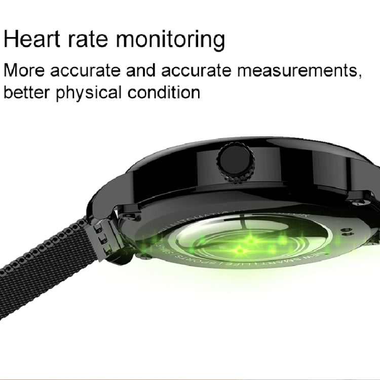 LEMFO LF35 1,43 pouces AMOLED écran rond bracelet en acier montre intelligente prend en charge la détection de l'oxygène dans le sang