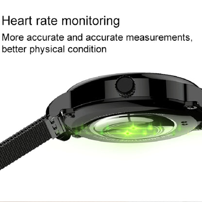 LEMFO LF35 1,43 pouces AMOLED écran rond bracelet en acier montre intelligente prend en charge la détection de l'oxygène dans le sang