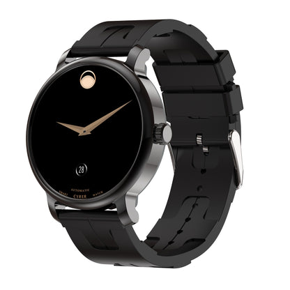 LEMFO LF35 1,43 pouces AMOLED écran rond bracelet en silicone montre intelligente prend en charge la détection de l'oxygène dans le sang