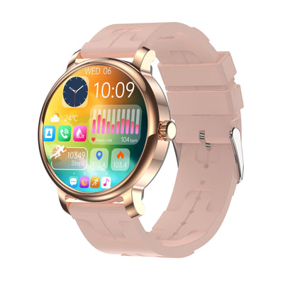 LEMFO LF35 1,43 pouces AMOLED écran rond bracelet en silicone montre intelligente prend en charge la détection de l'oxygène dans le sang