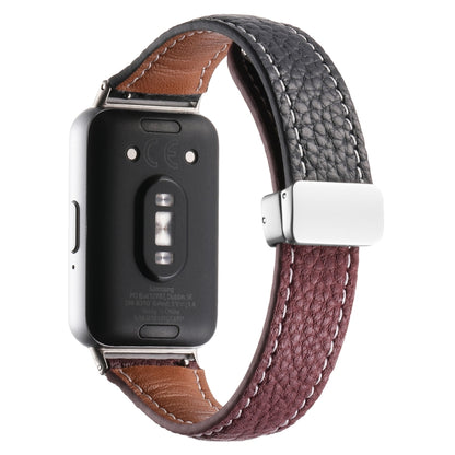 Bracelet de montre en cuir fin à boucle magnétique et texture Litchi, For Samsung Galaxy Fit 3