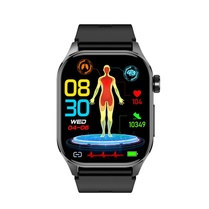 ET580 2,04 pouces AMOLED écran sport montre intelligente prise en charge appel Bluetooth/fonction ECG