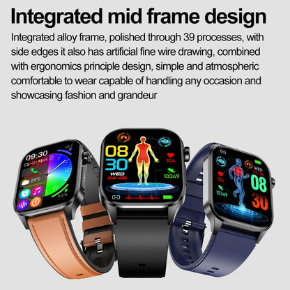 ET580 2,04 pouces AMOLED écran sport montre intelligente prise en charge appel Bluetooth/fonction ECG