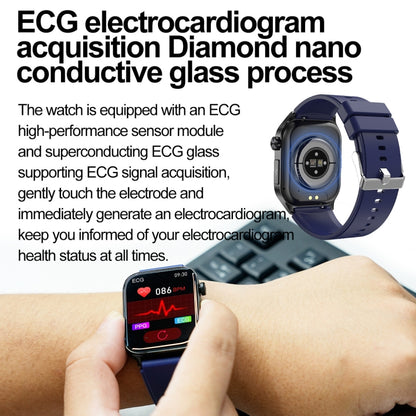 ET580 2,04 pouces AMOLED écran sport montre intelligente prise en charge appel Bluetooth/fonction ECG