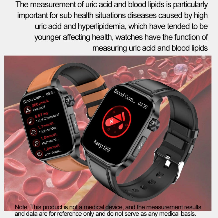 ET580 2,04 pouces AMOLED écran sport montre intelligente prise en charge appel Bluetooth/fonction ECG
