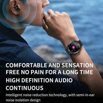 LEMFO T95 1,52 pouces IPS écran 2 en 1 Bluetooth écouteur montre intelligente prise en charge de la surveillance de la santé