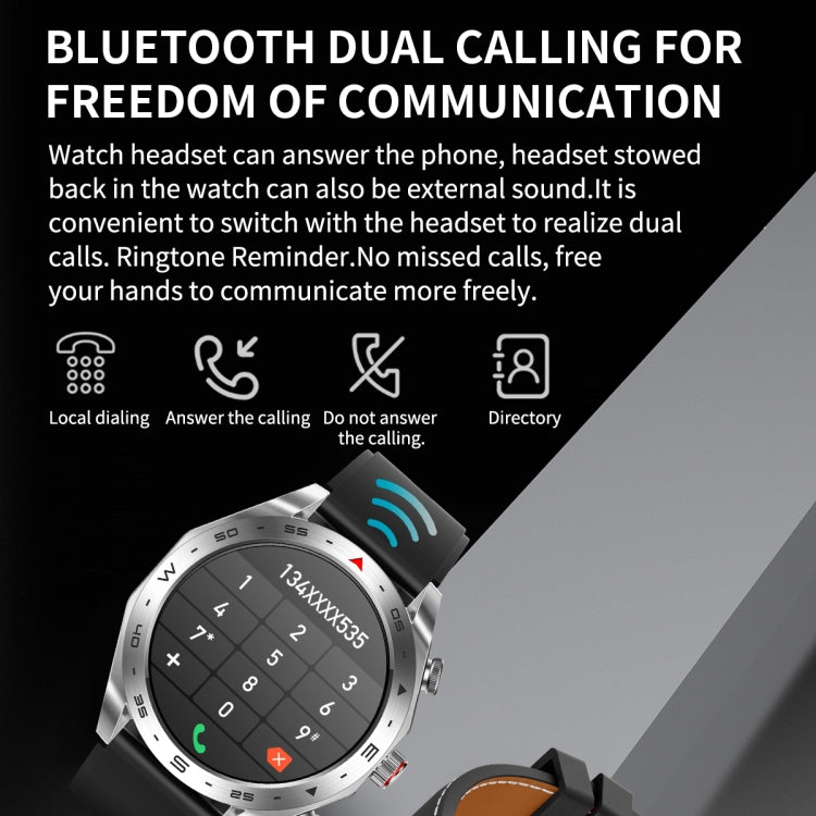 LEMFO T95 1,52 pouces IPS écran 2 en 1 Bluetooth écouteur montre intelligente prise en charge de la surveillance de la santé