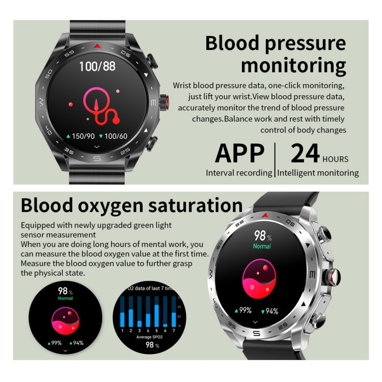 LEMFO T95 1,52 pouces IPS écran 2 en 1 Bluetooth écouteur montre intelligente prise en charge de la surveillance de la santé