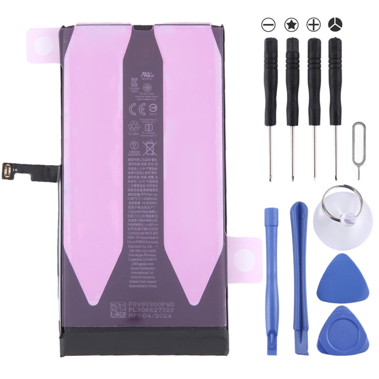 Remplacement de la batterie, For iPhone 15 Pro Max A3121 4422mAh, For iPhone 15 Pro A3011 3274mAh, For iPhone 15 Plus A3039 4383mAh, For iPhone 15 A3018 3349mAh