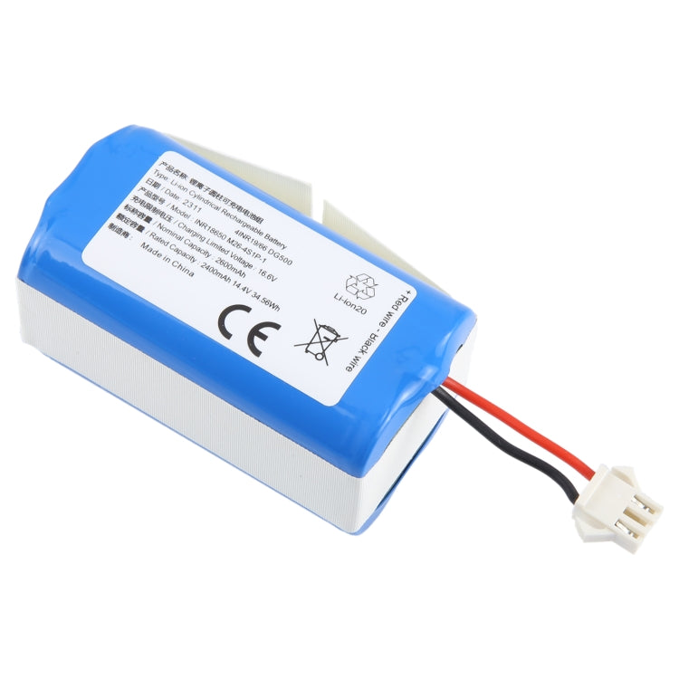 Remplacement de la batterie, For ECOVACS DG500 INR18650 M26-4S1P 2600mAh