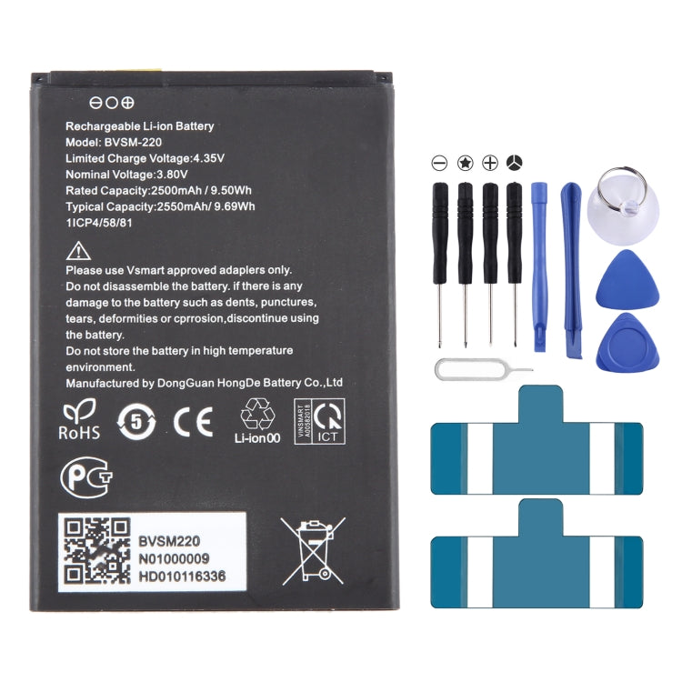 Remplacement de la batterie, For VSMART BVSM-420 4450mAh, For VSMART BVSM-330 3520mAh, For VSMART BVSM-620 4000mAh, For VSMART BVSM-340 3500mAh, For Vsmart joy 3 plus BVSM-430 5000mAh, For VSMART BVSM-220 2550mAh, For VSMART BVSM-230 BVSM230 3000mAh   ...