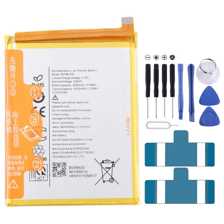 Remplacement de la batterie, For VSMART BVSM-420 4450mAh, For VSMART BVSM-330 3520mAh, For VSMART BVSM-620 4000mAh, For VSMART BVSM-340 3500mAh, For Vsmart joy 3 plus BVSM-430 5000mAh, For VSMART BVSM-220 2550mAh, For VSMART BVSM-230 BVSM230 3000mAh   ...