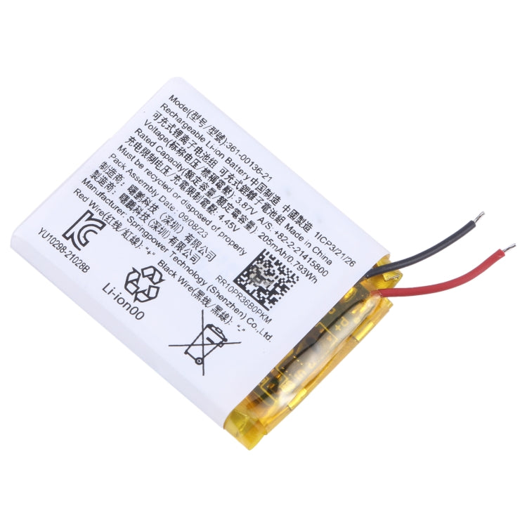 Remplacement de la batterie, For Garmin Venu SQ 361-00136-21 205mAh, For Garmin Forerunner 158 361-00140-01 158mAh