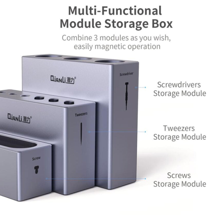 Boîte de rangement modulaire multifonctionnelle en alliage d'aluminium QianLi iCube