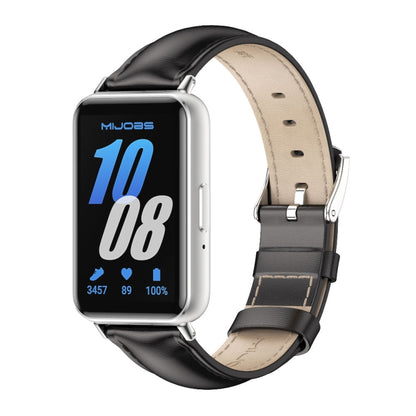 Bracelet de montre en cuir véritable double face Mijobs, For Samsung Galaxy Fit 3