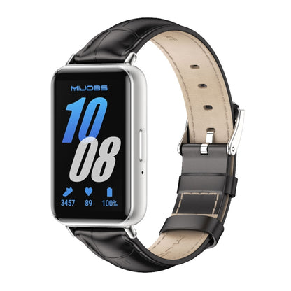Bracelet de montre en cuir véritable double face Mijobs, For Samsung Galaxy Fit 3
