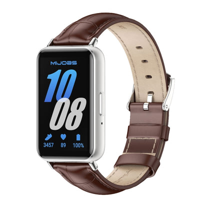 Bracelet de montre en cuir véritable double face Mijobs, For Samsung Galaxy Fit 3