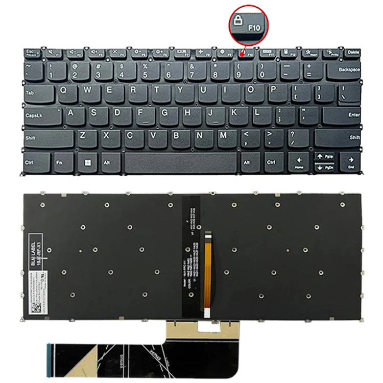 Clavier rétroéclairé pour ordinateur portable version américaine, touche F10 avec icône de verrouillage