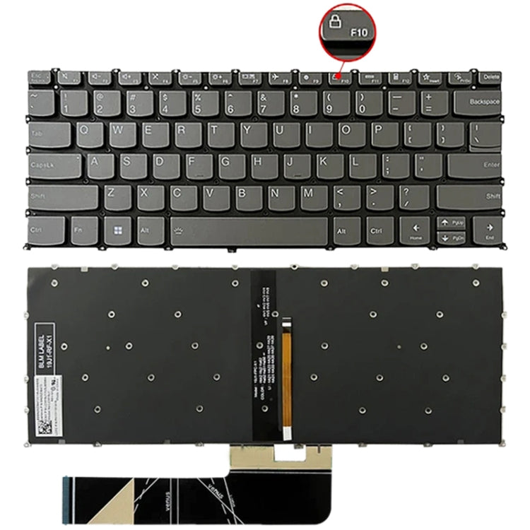 Clavier rétroéclairé pour ordinateur portable version américaine, touche F10 avec icône de verrouillage