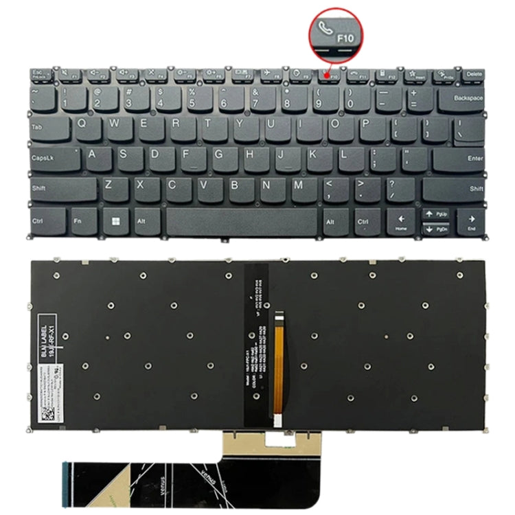 Clavier rétroéclairé pour ordinateur portable version américaine, touche F10 avec icône de téléphone