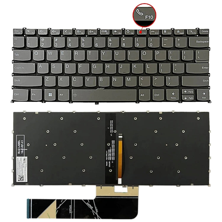 Clavier rétroéclairé pour ordinateur portable version américaine, touche F10 avec icône de téléphone