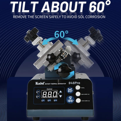 Machine thermique rotative de séparateur d'écran tactile d'affichage à cristaux liquides de Kaisi 946 Pro avec les doubles pompes à vide, US Plug, EU Plug, UK Plug