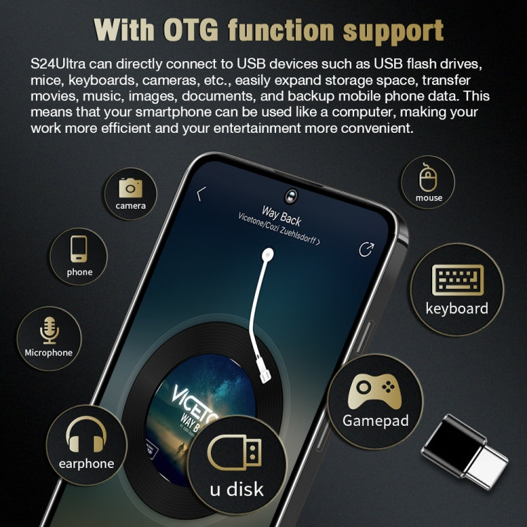 S24 Ultra / C24, écran 6,8 pouces, Android 8.1 7731E Quad Core, réseau : 3G, OTG, Dual SIM, 2GB+16GB
